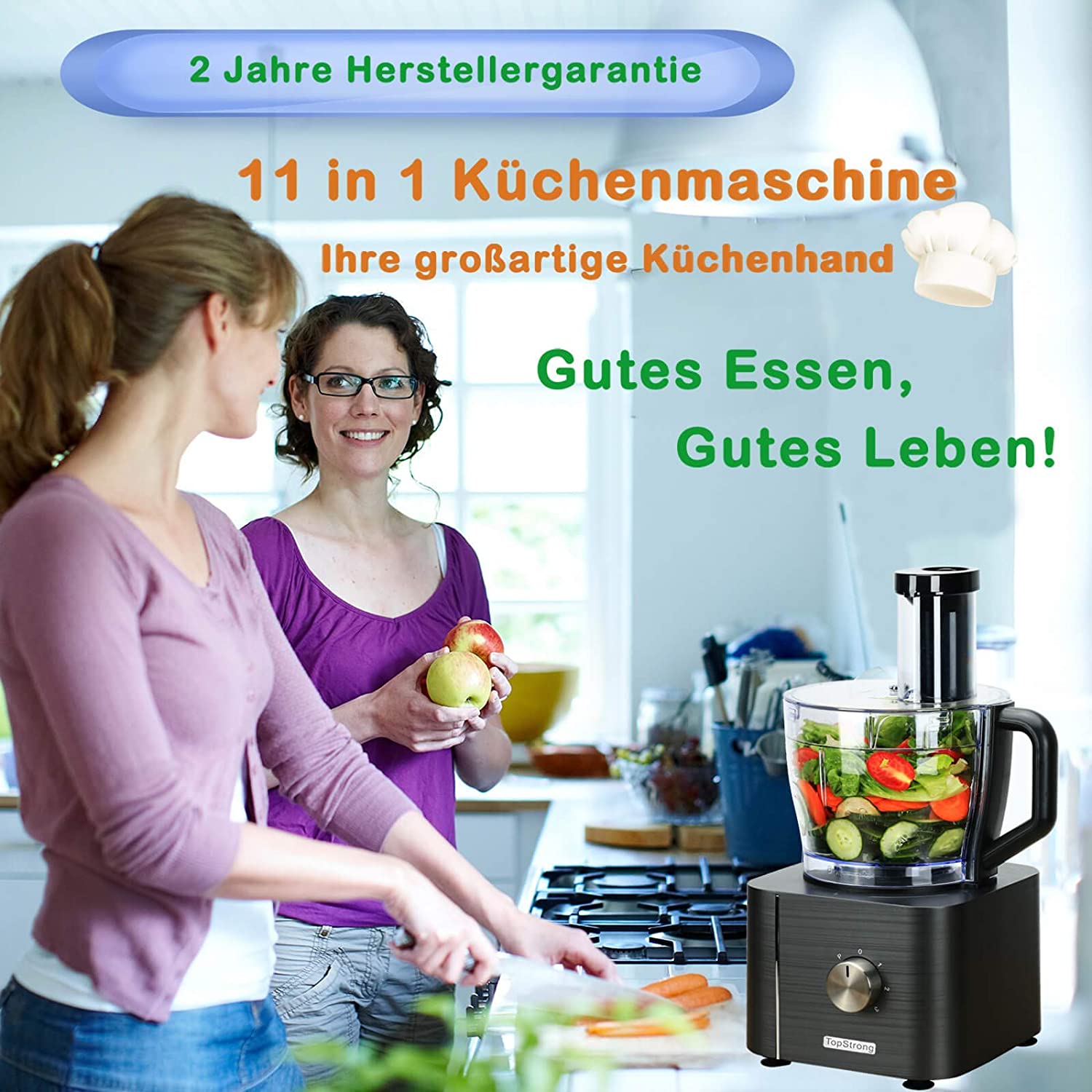 TopStrong Multifunctional food processor 1100 W