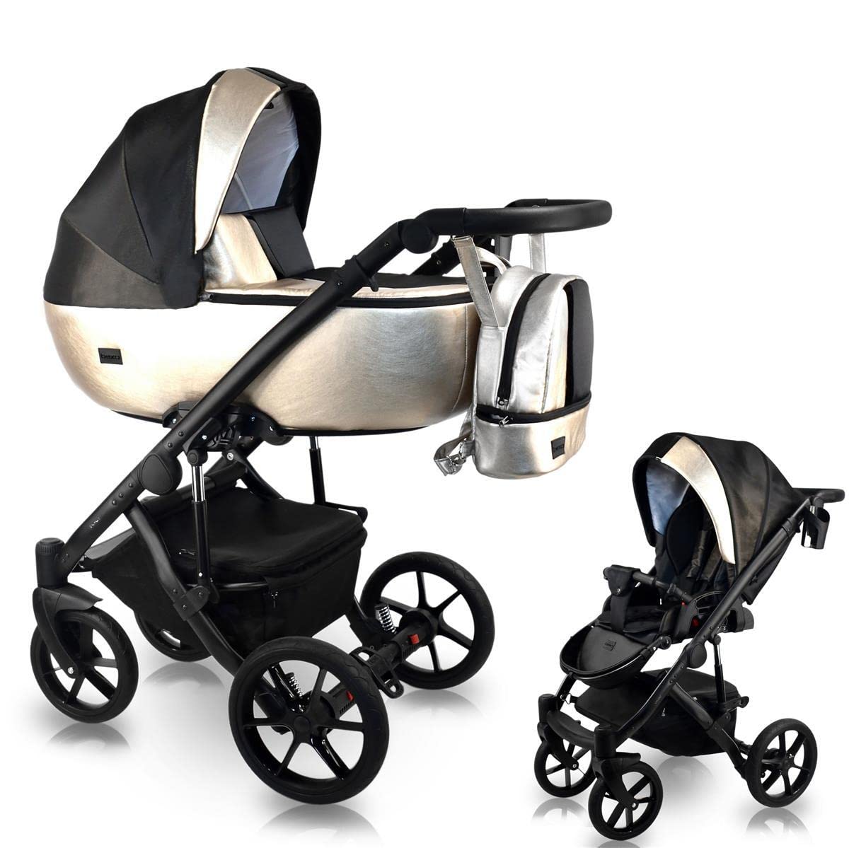 SaintBaby Beautiful Glam AI17 3-in-1 Pushchair Car Seat and Isofix Selection 8 Colours with Baby Car Seat