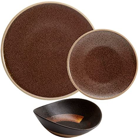 Fairmont & Main Raw Earth Dinner Set, Set of 12, Brown