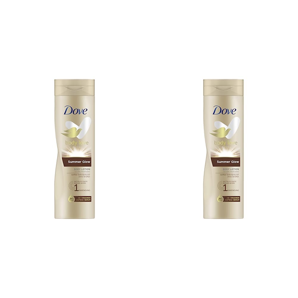 Dove Body Love Body Lotion Summer Glow Body Care Self Tanning for All Skin Types for Naturally Delicate Tan 250ml 1 Piece (Pack of 2)