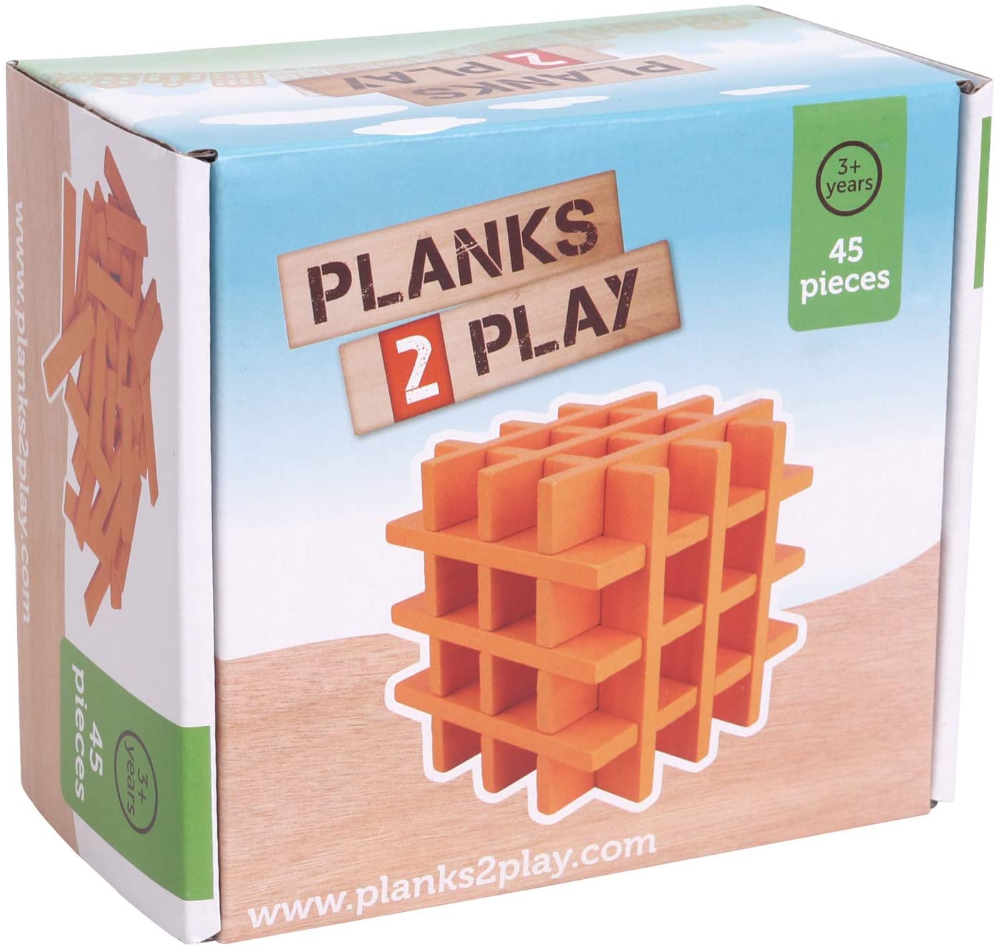 New Classic Toys Planks 2 Play - 45 Planks - Orange