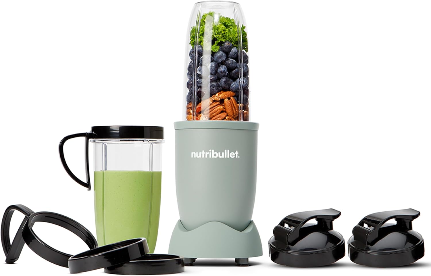 nutribullet Pro 900 NB910MAJD Electric Mixer, Chopper, Smoothie Mixer, Multifunctional Mixer, 900 W Power, 900 ml and 710 ml Cup, Matt Jade