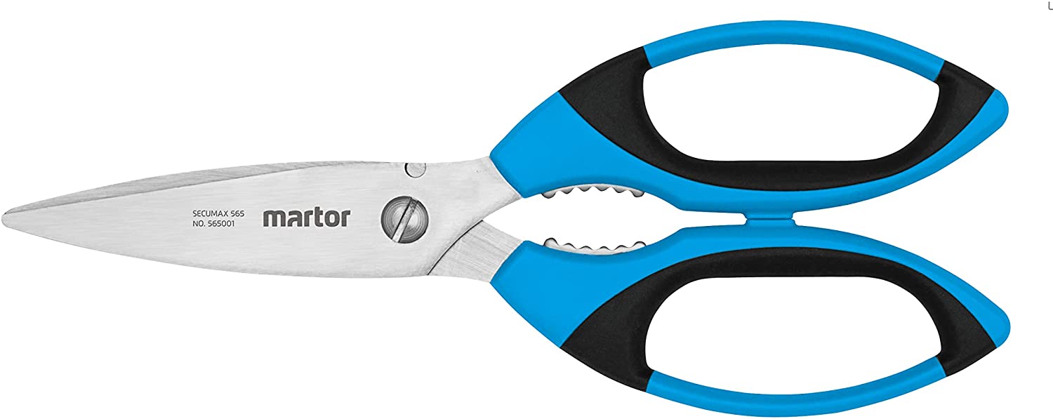 martor 565001.00 Secumax 565 Safety Scissors, Grey/Blue/Black