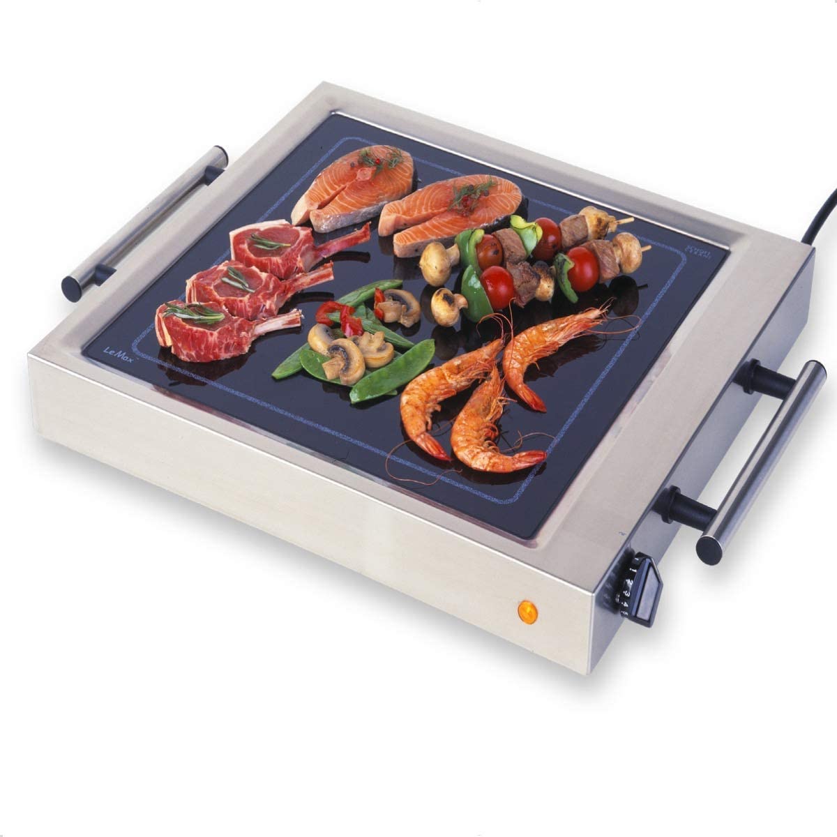 ELAG LeMax Grill II (High-Performance Professional Electric Grill and Table Grill – Max. 380°C Peak Temperature – Variable Temperature Regulation – Even Heat Distribution – Also Grill Plate and Griddle