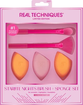 Real Techniques Make-up set 5Tlg Starlite Nights Brush + Sponge, 1 ST