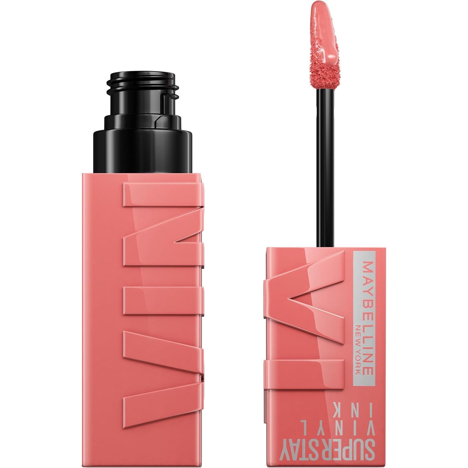 Maybelline New York Liquid Lipstick, with 16 Hour Hold and Glossy Finish, Super Stay Vinyl Ink, No. 100 Charmed, 4.2 ml