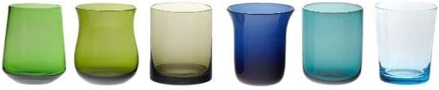 Bitossi Home Deseguale Collection Set of 6 Liquorini Blue / Green Assorted
