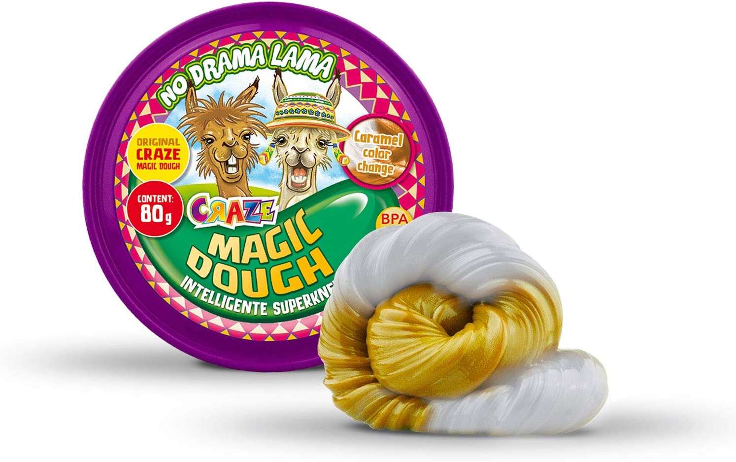 Craze Magic Dough-Intelligent Modelling Clay 80g Various Colours and Effect