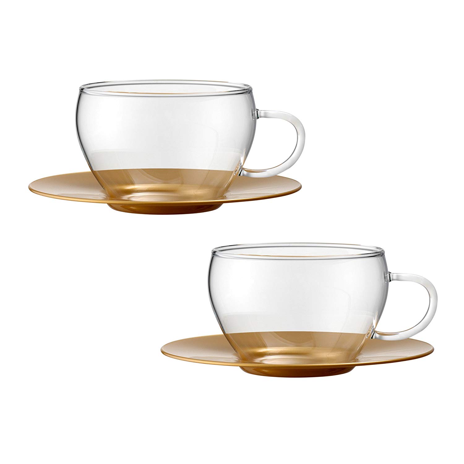 Bohemia Cristal 093 012 097 Play Of Colors Set Of 2 Plastic Saucer With Cof
