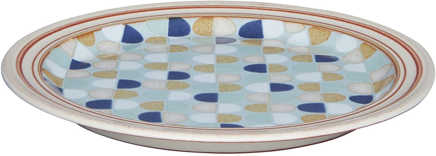 Denby 22.5 cm Heritage Pavilion Accent Dessert and Salad Plate, Blue