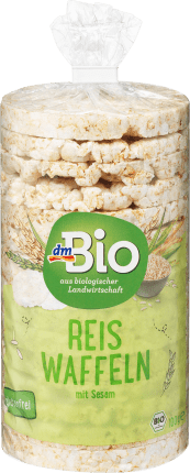 dmBio Rice waffles with sesame, 100 g