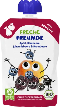 FRECHE FREUNDE Squeeze 100% apple, blueberry, currant & blackberry from 6 months, 100 g
