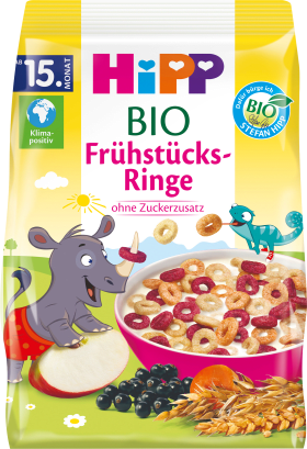 HiPP Children's muesli Breakfast rings from the 15th month, 135 g