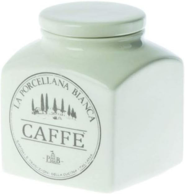 PORCELLANA 37 oz Conserva Covered Coffee Container in Gift Box, Porcelain Multi-Colour, 0.1 x 0.1 x 0.1 cm
