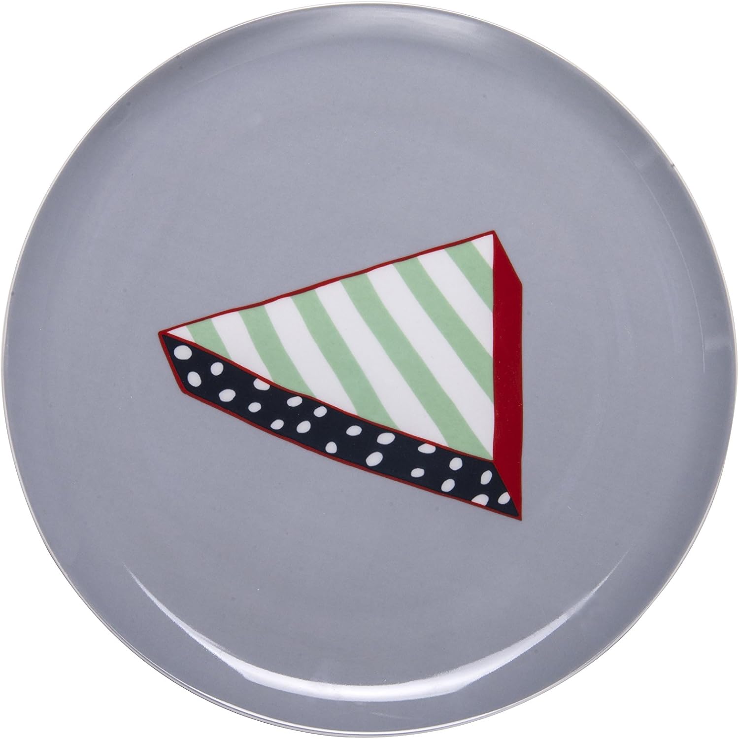 BITOSSI Plates Pizza Rio, gray / white