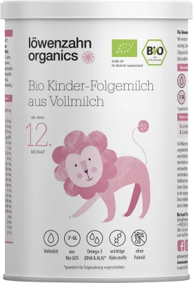 Löwenzahn Organics Follow -up milk based on a whole milk base, from 12th month, 400 g