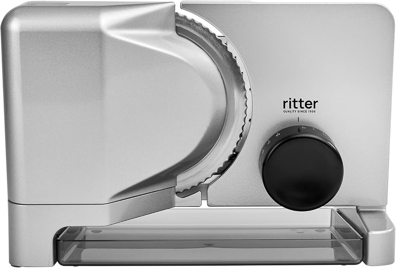 ritter Food Slicer E 16 Duo Plus, Electric All-Purpose Slicer with ECO Motor, Made in Germany, Silver Metallic