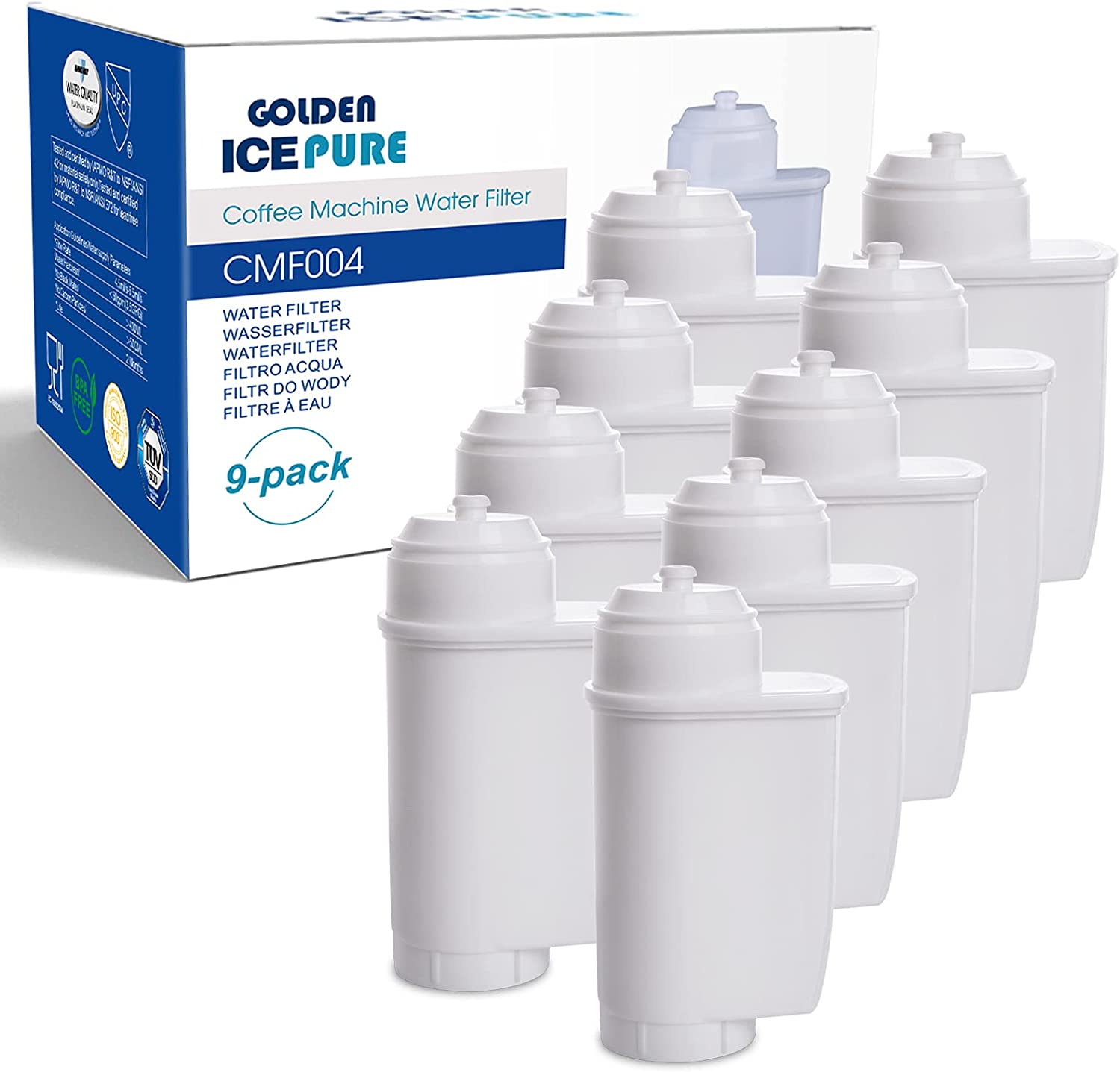 Golden Icepure Tüv Süd NSF Certified Fully Automatic Coffee Machine Water Filter CMF004, Replacement for Siemens EQ Series, EQ 6, Siemens TZ70003, TCZ7003, TCZ7033