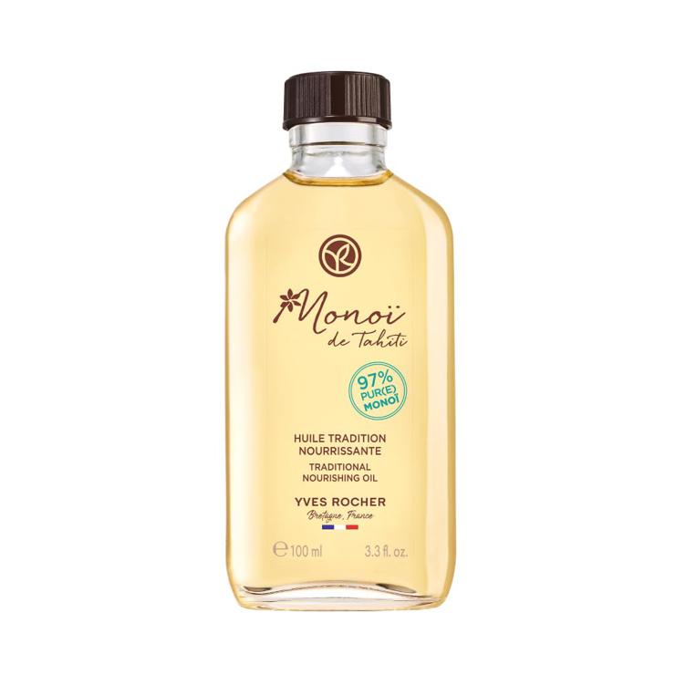 Yves Rocher Monoï Traditional Care Oil 100 ml | Nourishing Moisturizing Oil for Skin & Hair with Paradise Fragrance