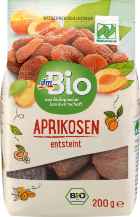 dmBio Apricots, pitted, natural land, 200 g