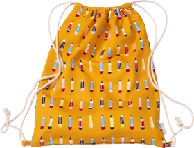 ALANA Gym bag with pen pattern, orange, approx. 32 x 40 cm, 1 piece