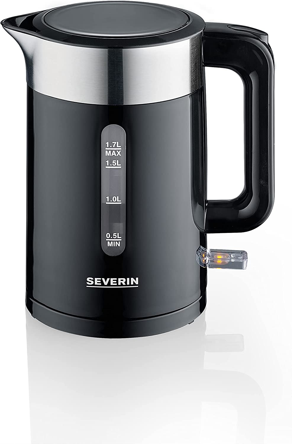 Severin WK 9265 Black Stainless Steel Cordless Kettle 1.7 Litres