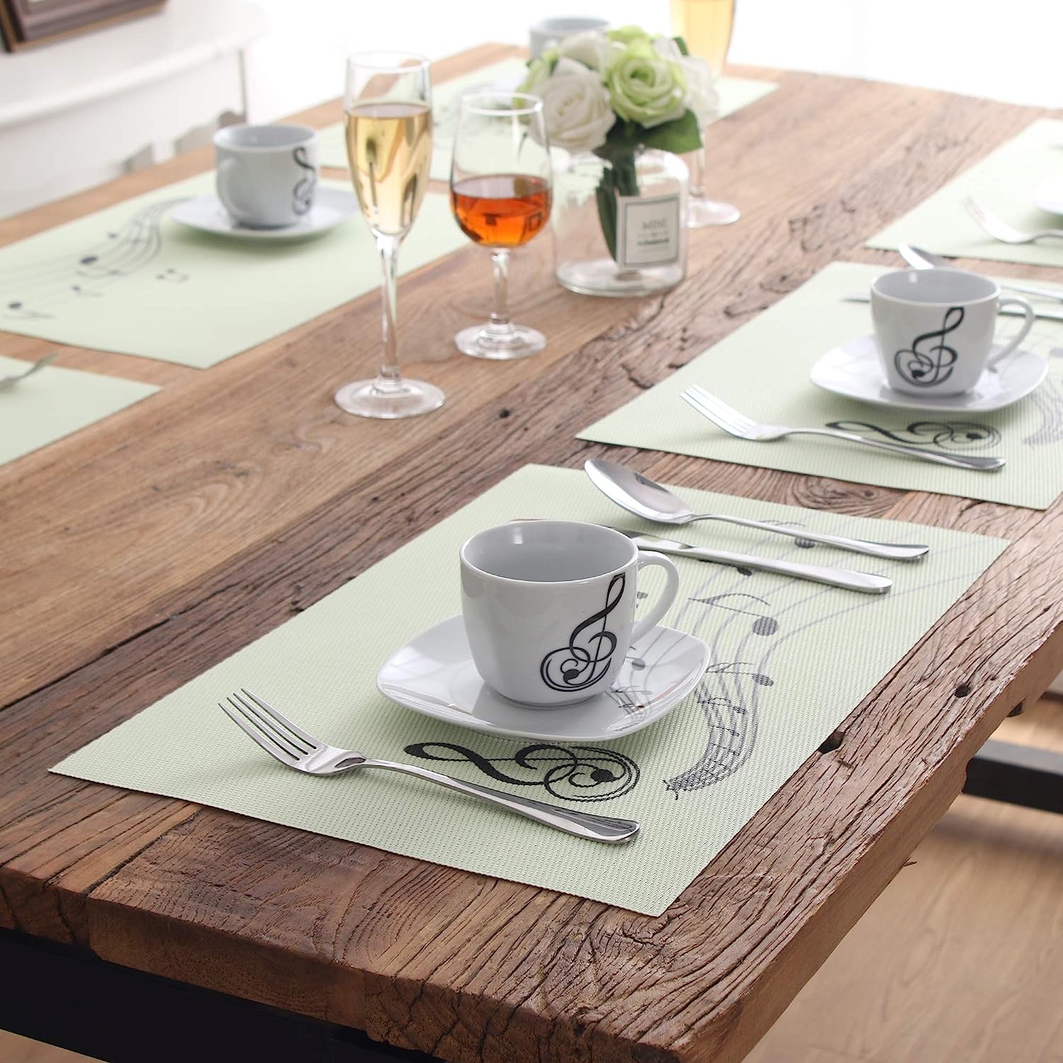 VEWEET Teresa Dinner Service Porcelain 18/36-Piece Crockery Set 20/40-Piece Breakfast Service, 24/48-Piece Dinner Service, 30/60-Piece Combined Dinner Service Set