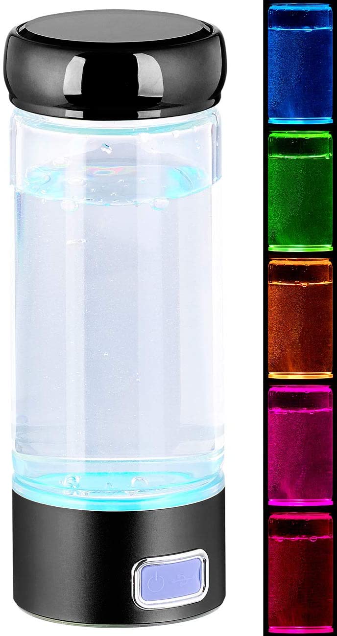 Rosenstein & Söhne Hydrogen Generator: Mobile Hydrogen Ioniser for Drinking Water with Battery, 350 ml (Water Conditioner)