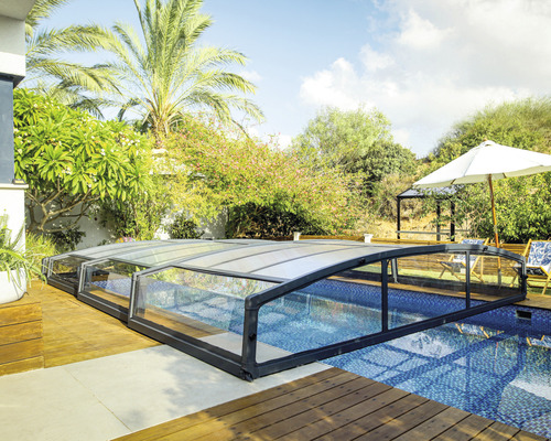 Hornbach Pool roofing rectangle 874 x 470 x 87.5 cm aluminum anthracite
