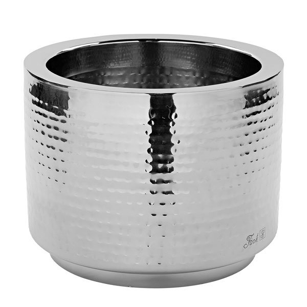 Fink Planter flower pot Nossa hammered stainless steel (16cm) from