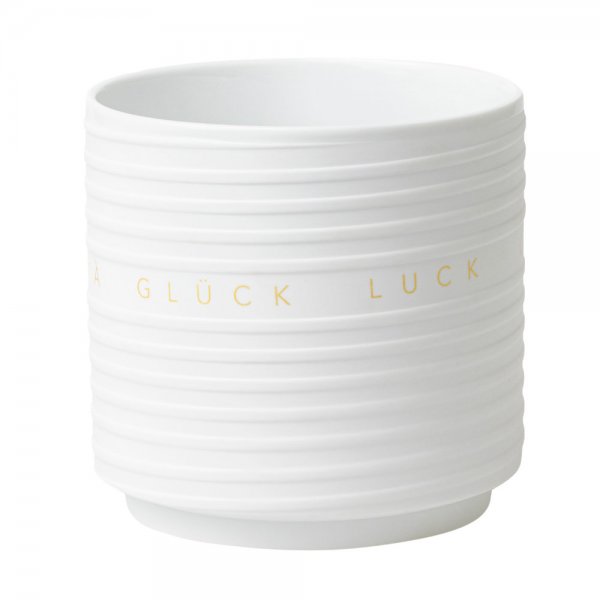 Rader Planter Harmony Happiness White-Gold 14cm fromräder Design