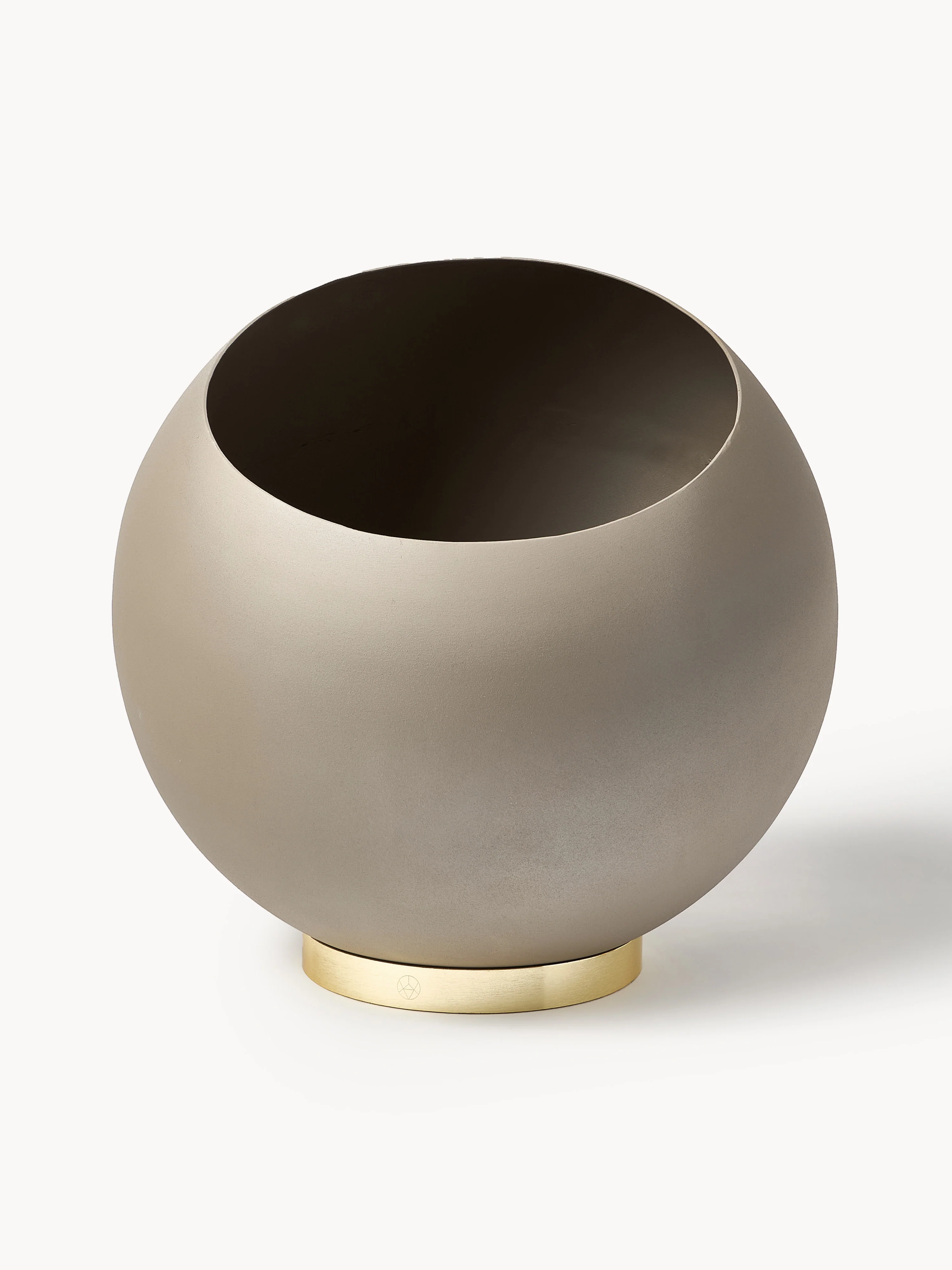 AYTM Globe metal planter, Greige