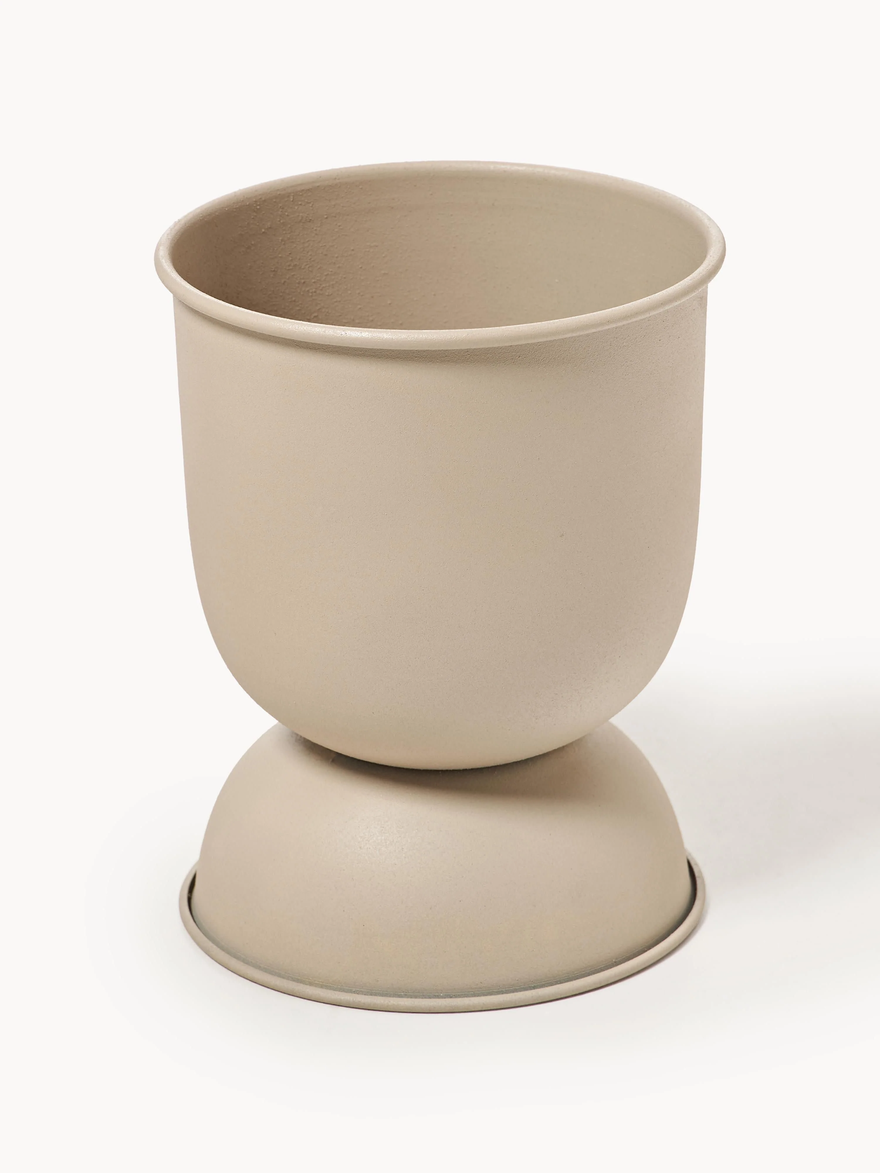 Ferm Living Übertopf Hourglass, H 30 cm, Light beige, matte