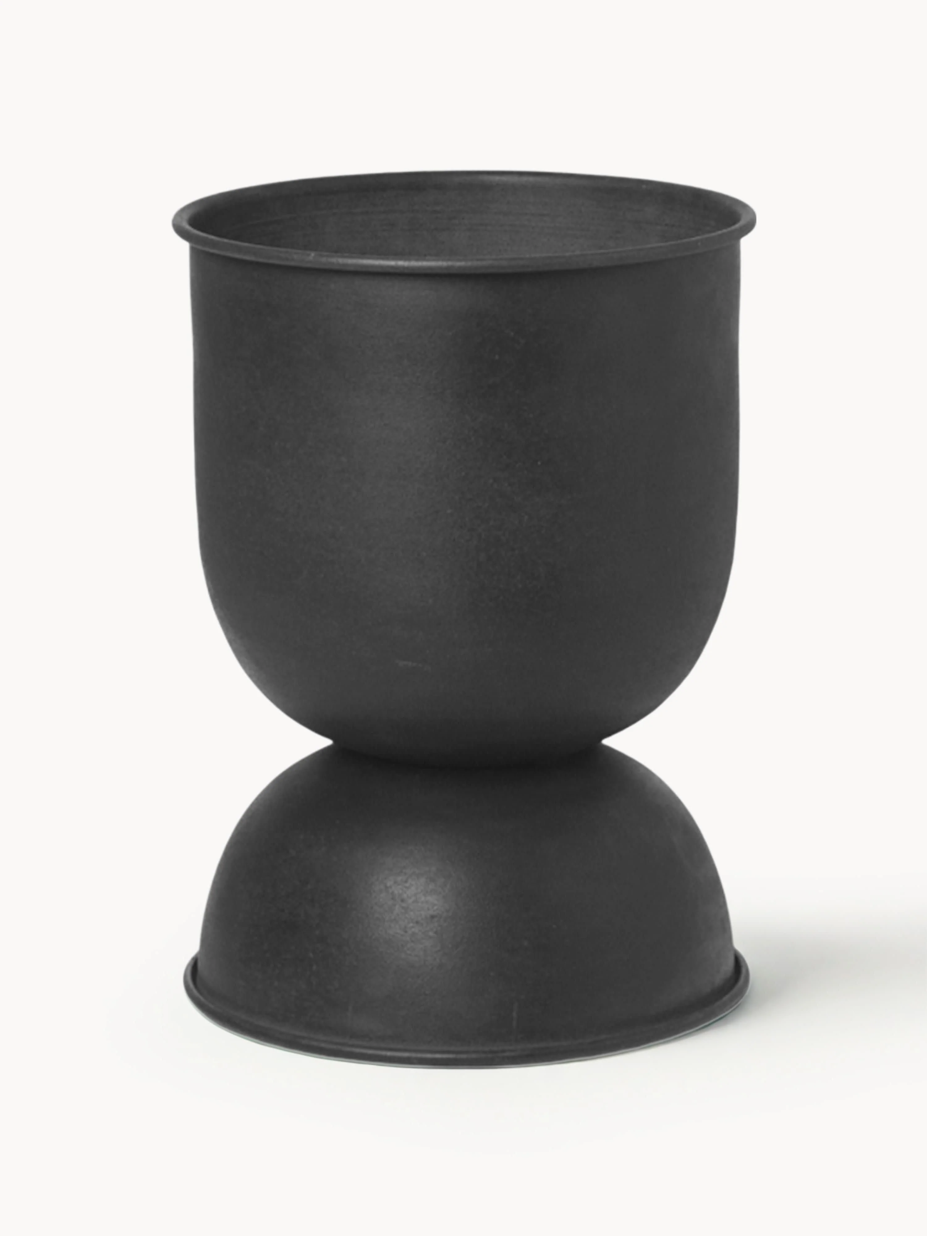 Ferm Living Übertopf Hourglass, H 30 cm, Black, matte