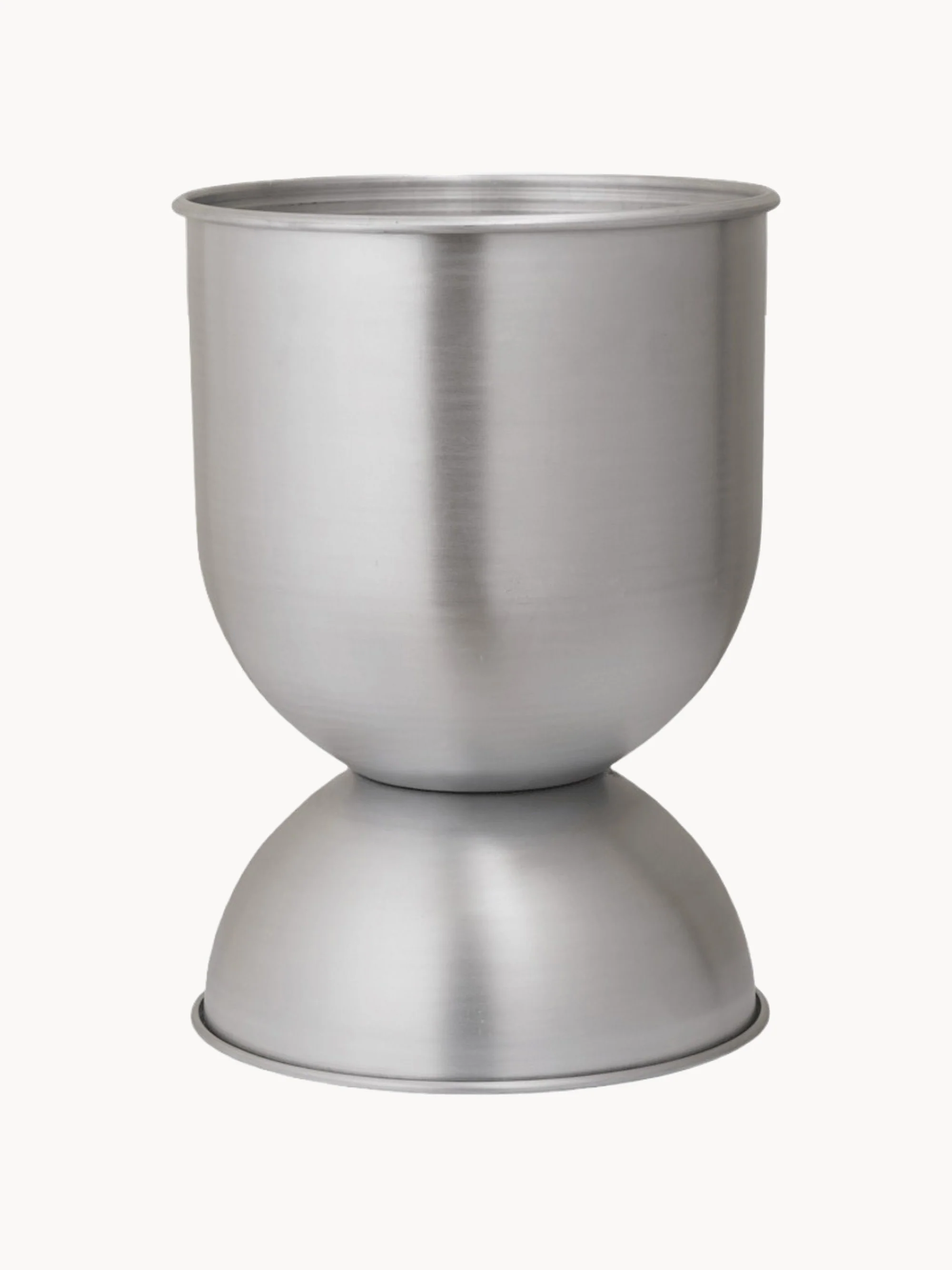 Ferm Living Übertopf Hourglass, H 43 cm, silver