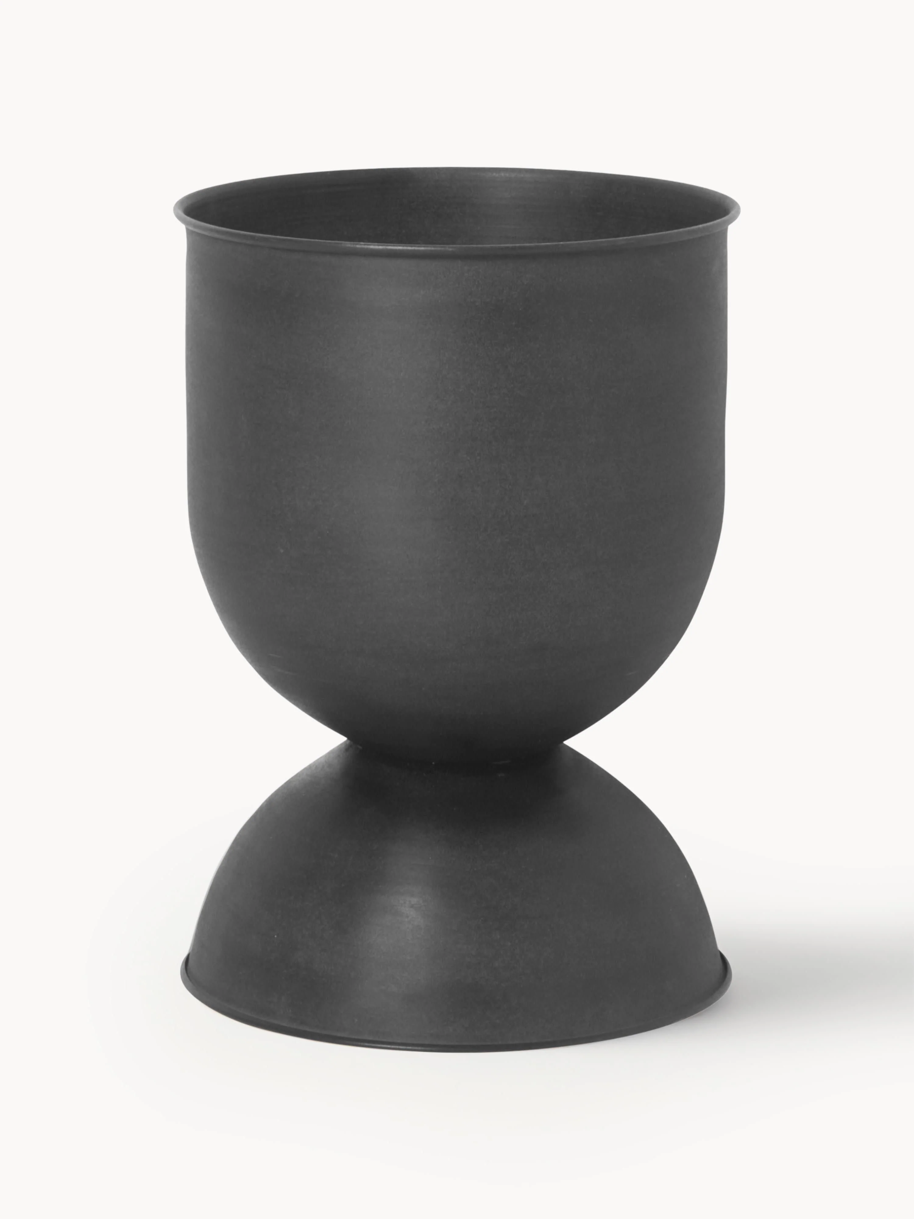 Ferm Living Übertopf Hourglass, H 43 cm, Black, matte