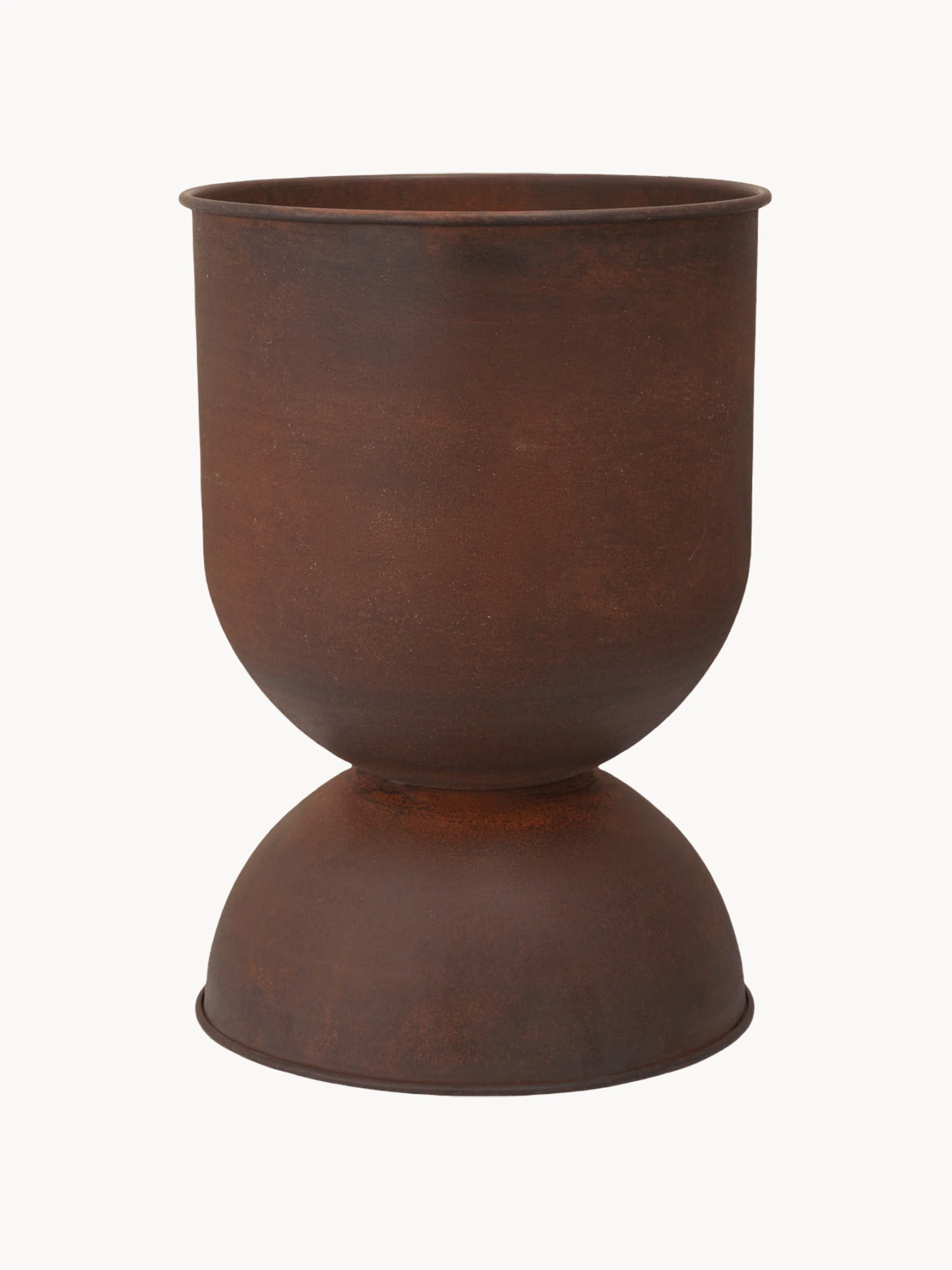 Ferm Living Übertopf Hourglass, H 59 cm, Dark brown