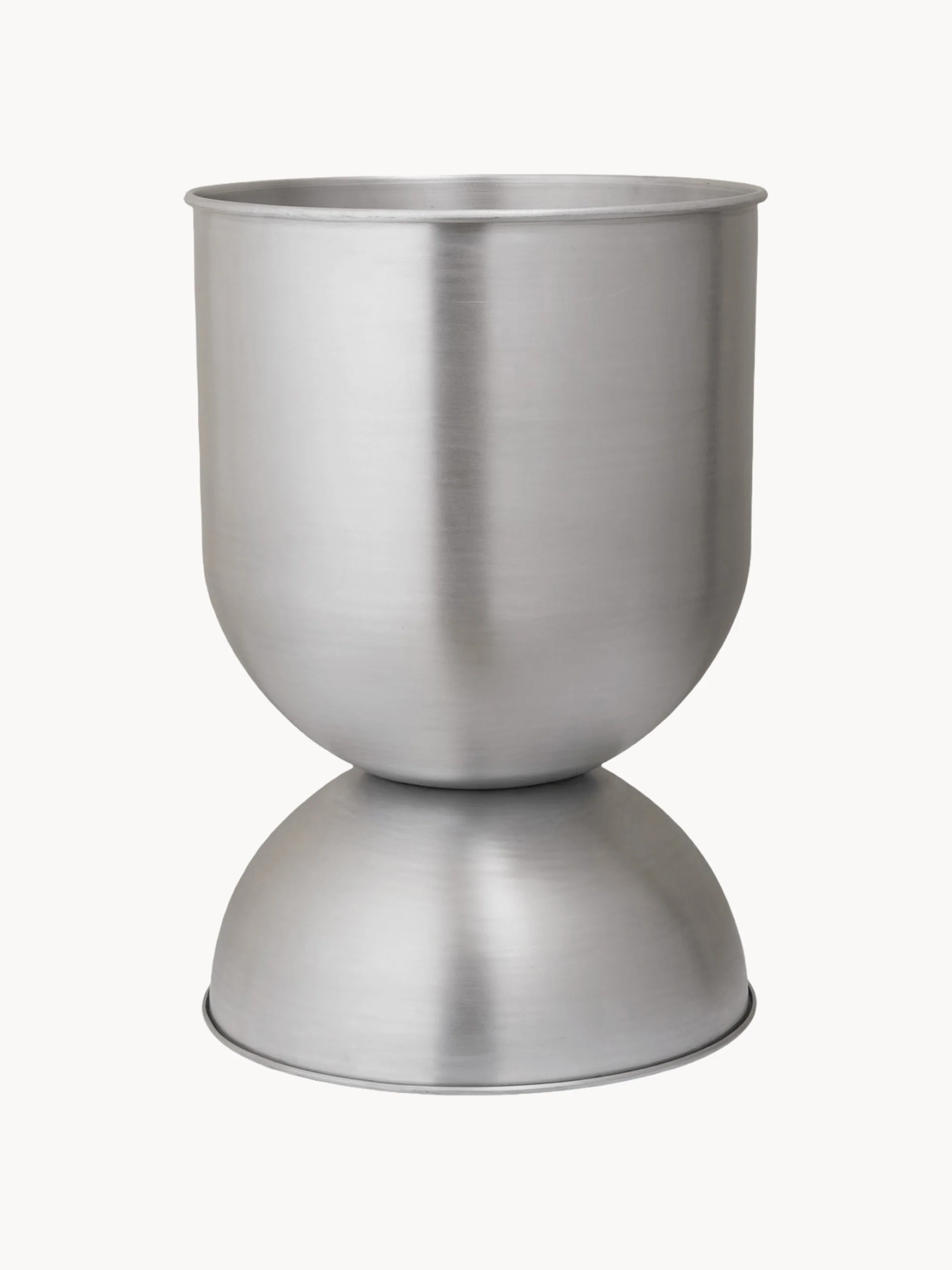 Ferm Living Übertopf Hourglass, H 59 cm, silver