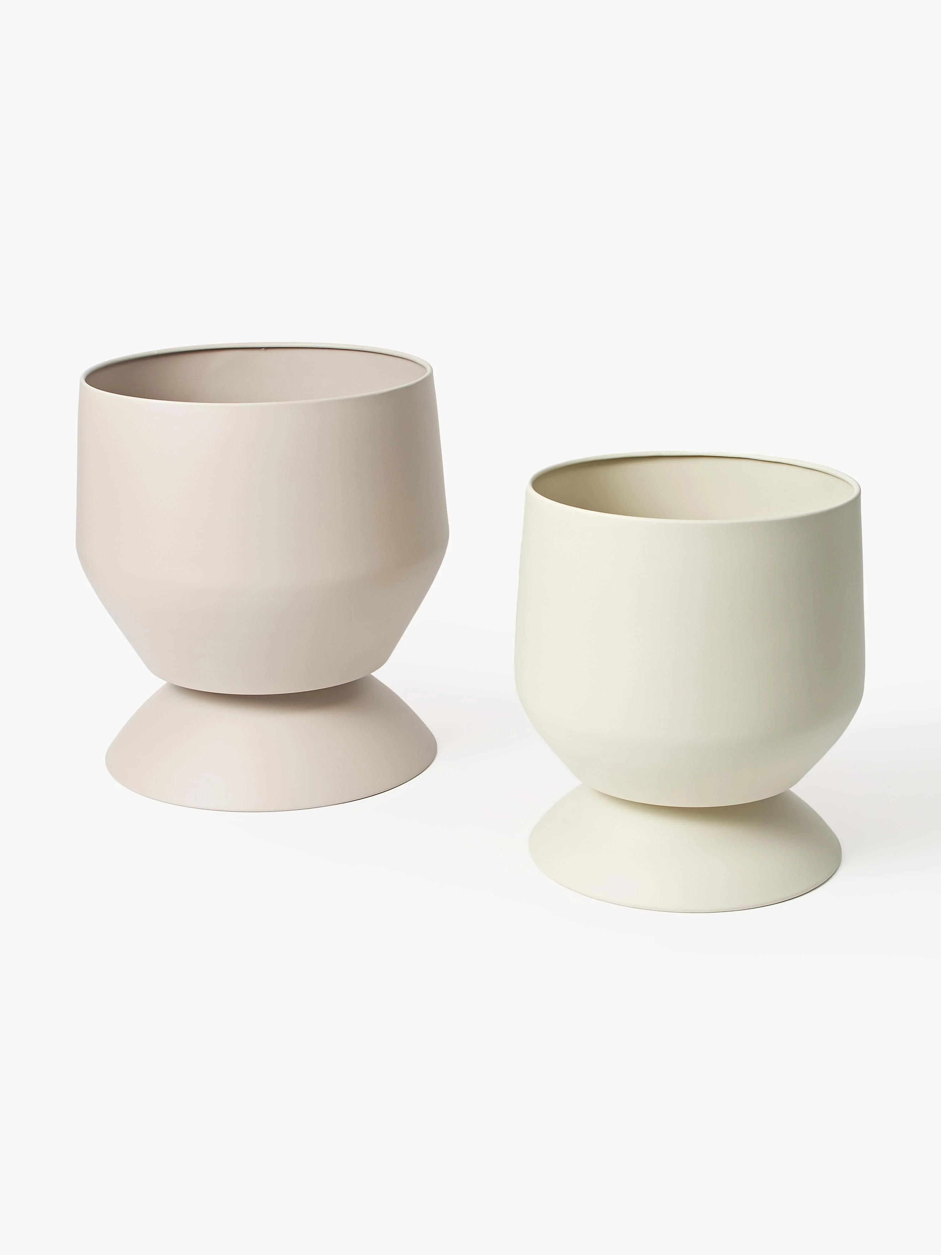 Westwing Collection Renya metal plant pots, set of 2