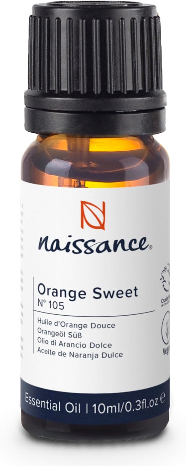 Naissance Orange Sweet (No. 105) 10 ml, 100% Natural Pure Sweet Orange Oil, Cold Pressed