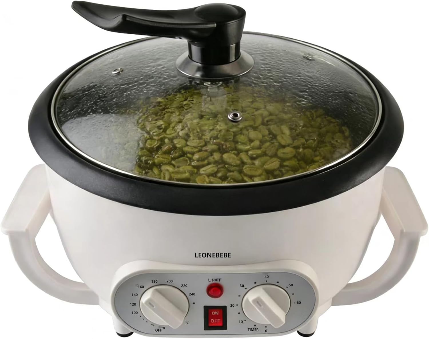 Electric Coffee Roaster, 750 g, Professional Roasting Machine for Coffee Beans, Nuts & Seeds, 240 °C Adjustable Temperature, Timer, Smokeless Roasting, Ideal for Household and Café