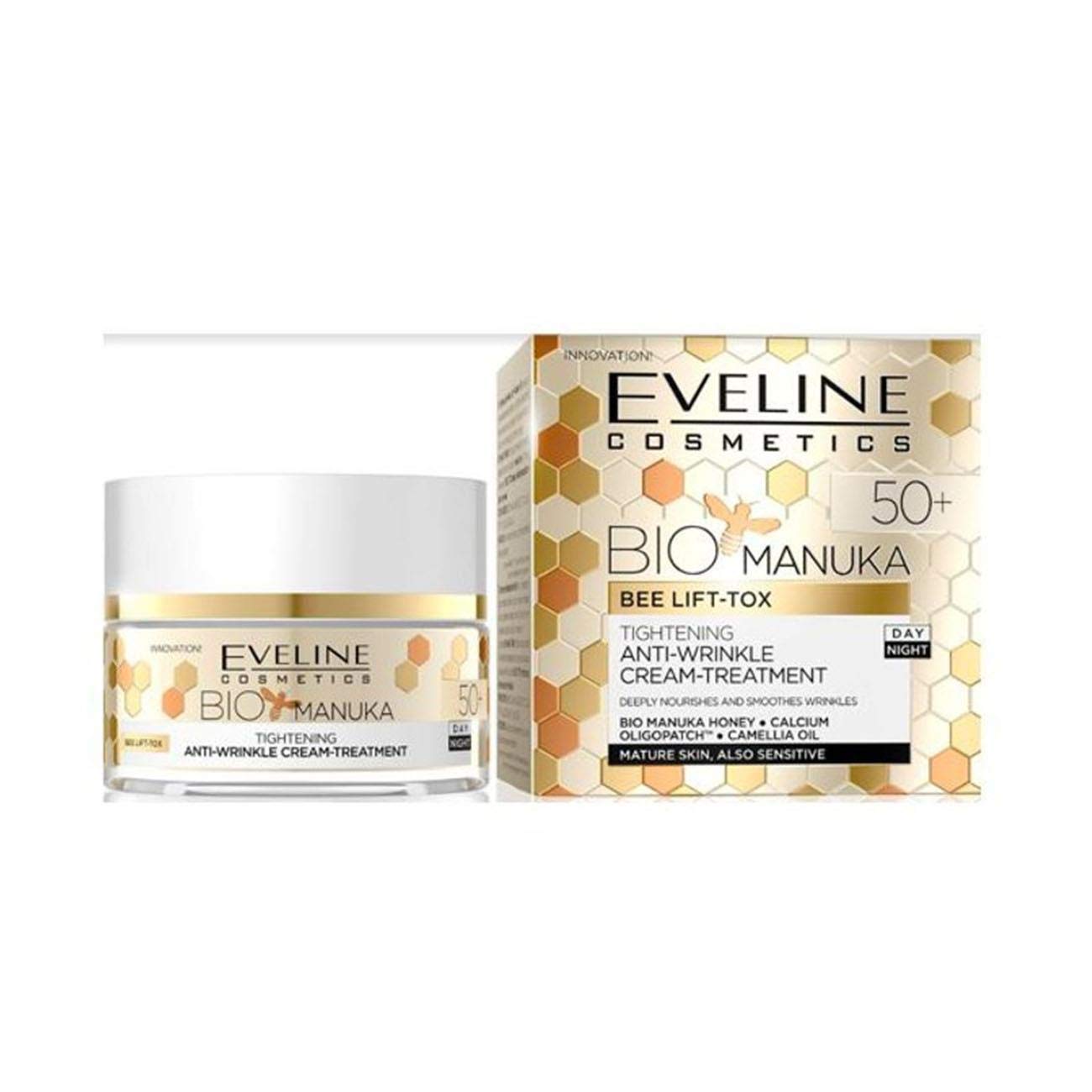 Eveline Cosmetics Eveline Organic Manuka Firming Anti-Wrinkle Day and Night Cream 50+ 50 ml