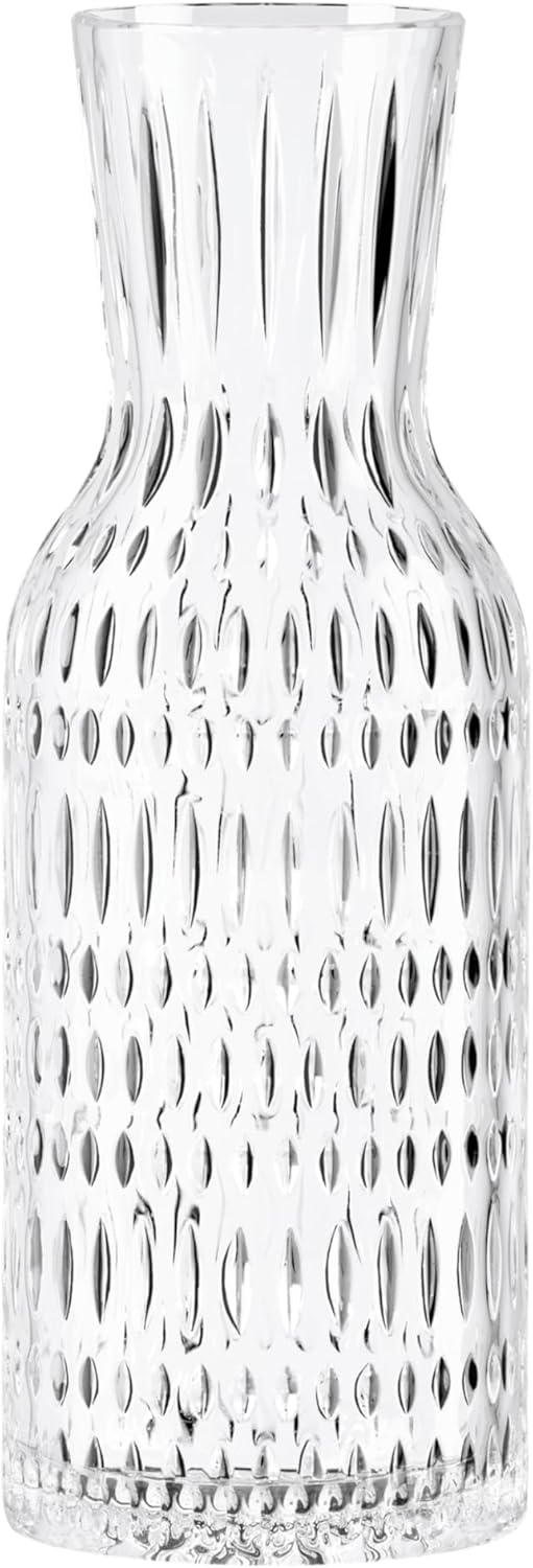 Nachtmann Store Nachtmann Ethno Carafe, 1 Litre, Glass Carafe, Elegant Water Carafe or Juice Carafe Made of Crystal Glass with Cut Decoration, Dishwasher Safe, 105396