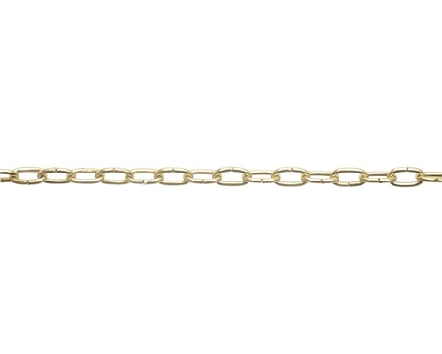 Watch chain Pösamo Ø 1.0 mm brass plated steel sold by the meter