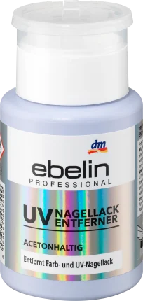 ebelin UV nail polish remover Professional acetone, 125 ml