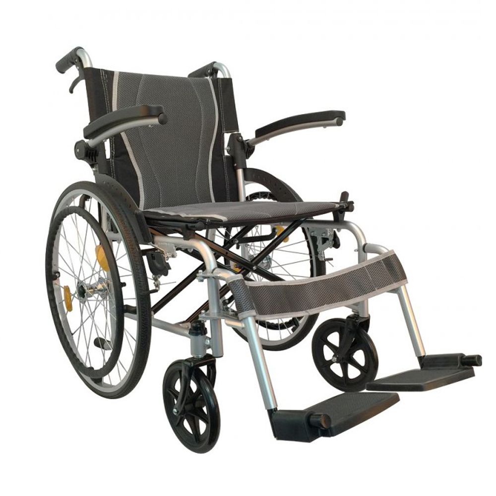 ULTRALEICHTER Ultralight aluminum wheelchair with accompanying brake 1 St