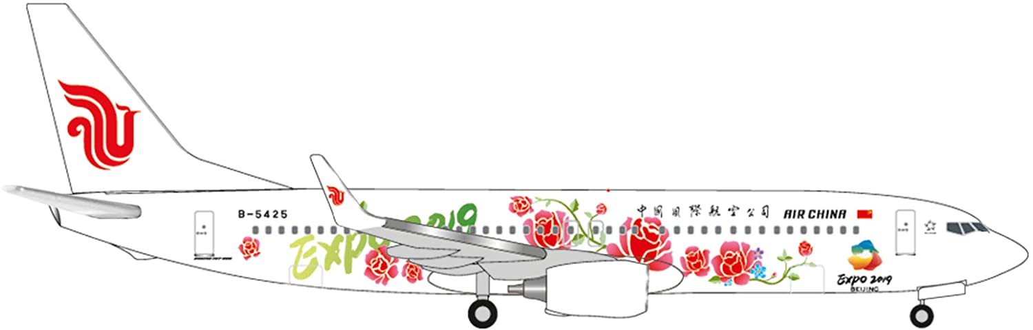 Herpa 533294 Air China Boeing 737-800 Beijing Expo 2019 Inch Wings / Airpla