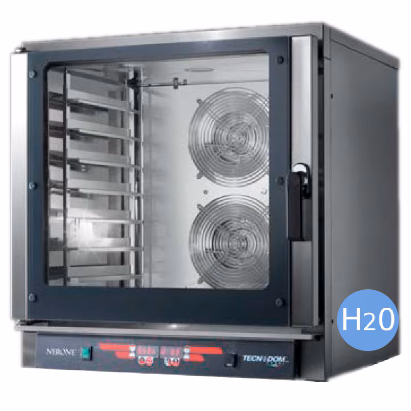 Tecnodom FEDL07NEMIDVH2O convection oven - 7 baking trays GN1/1 or 60x40 cm - Digital