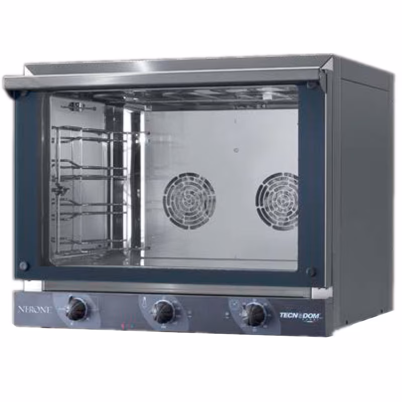 Tecnodom FEMG04NEGNV convection oven - 4 baking trays GN 1/1 - electromechanical - hinged door
