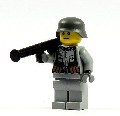 Unbekannt Custom WW2 Soldier 2.0 Grey Figure Bazooka Printed from Lego® and Brickarms